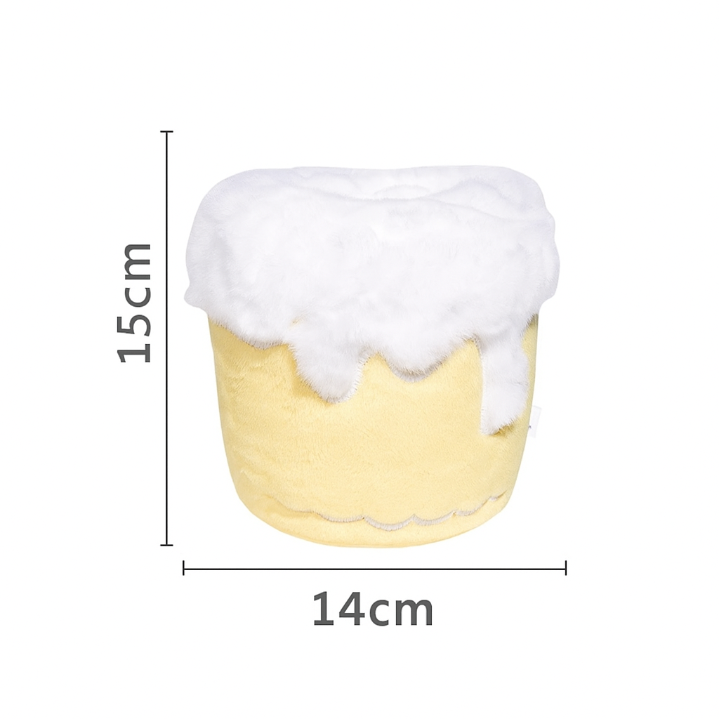 Yellow Frost Plush Flower Pot Base