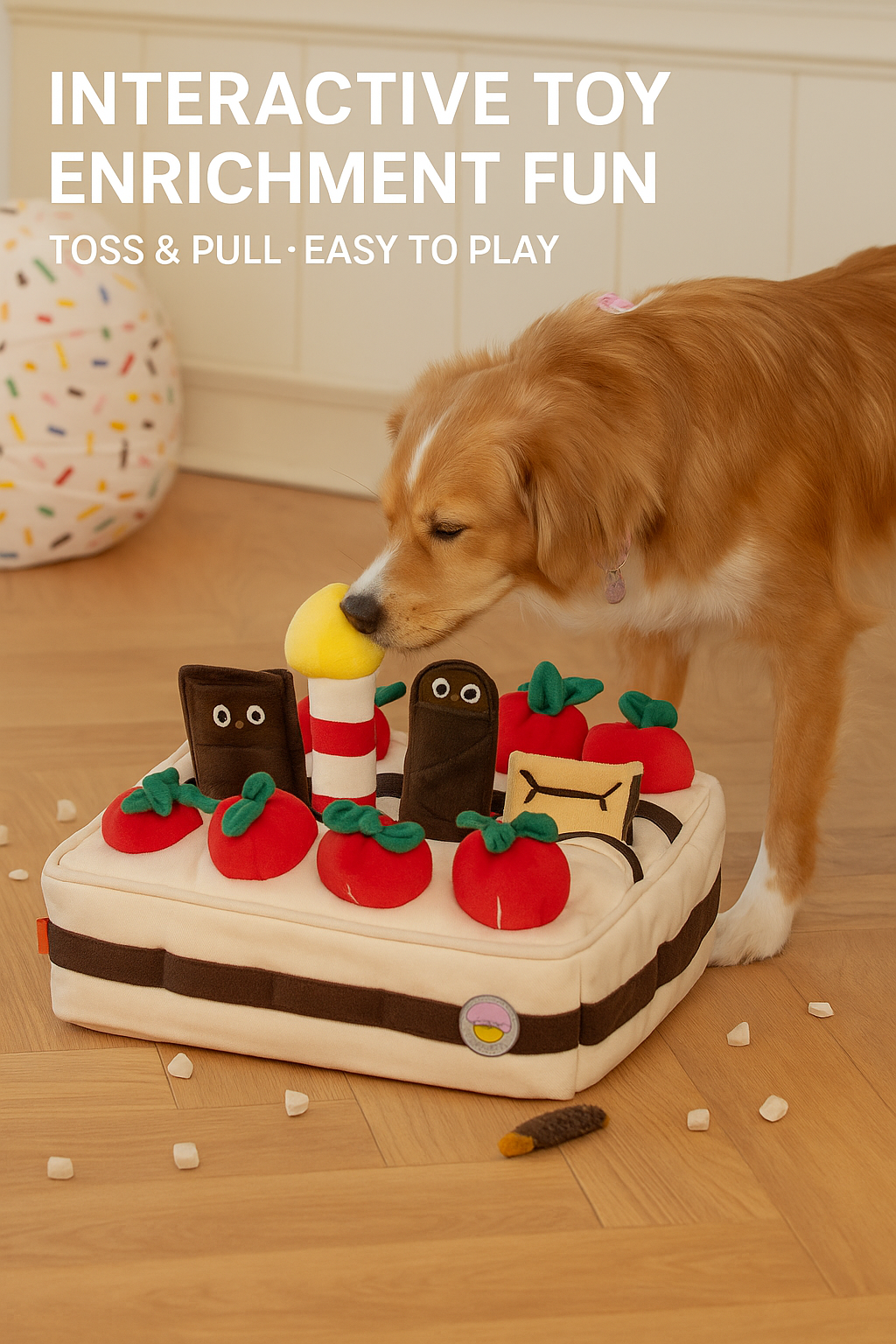 Strawberry Cake Snuffle Toy β 10-in-1 Enrichment Puzzle