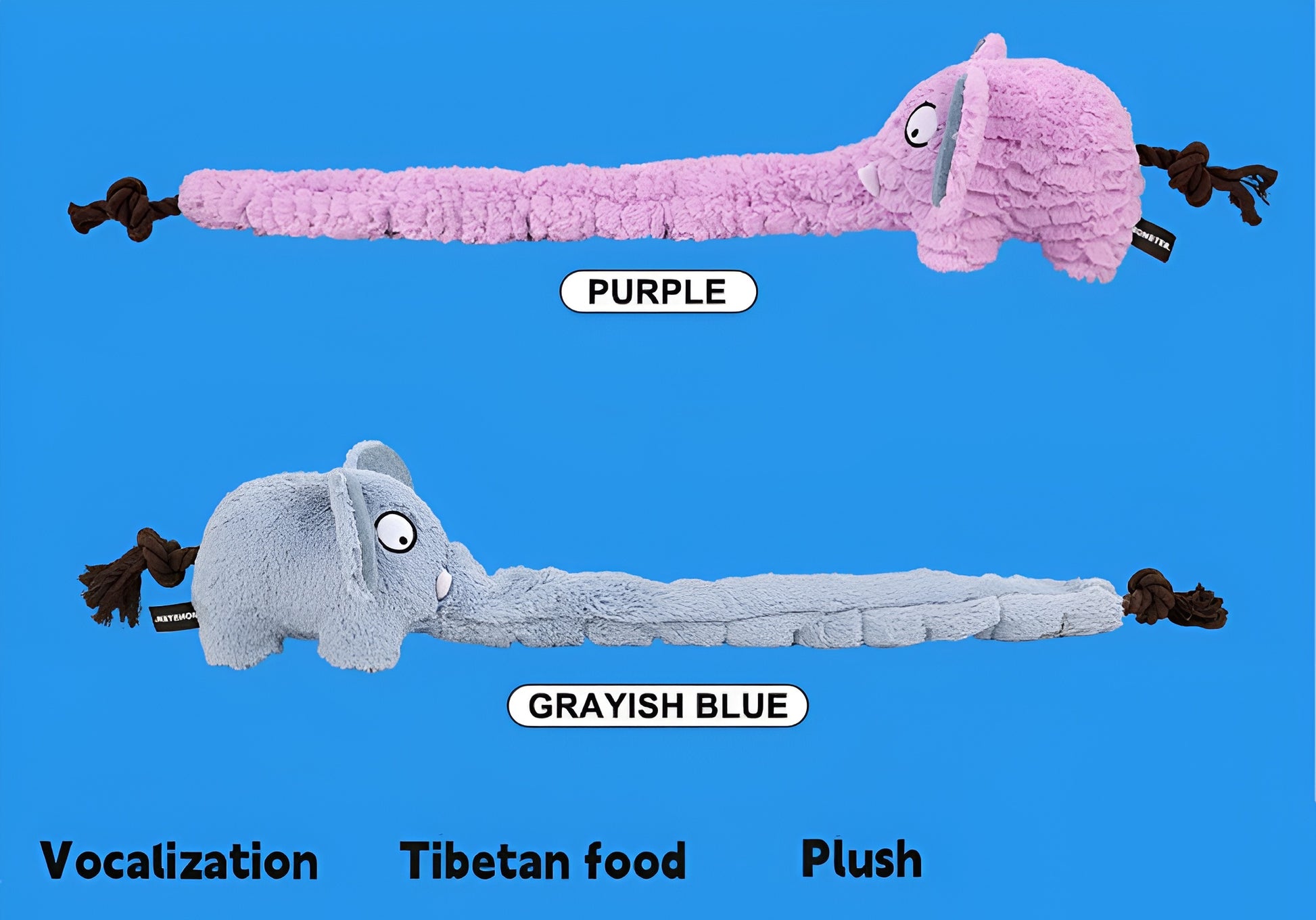 Long-Nosed Elephant Dog Toy – Interactive Plush with Treat Stash & Squeak