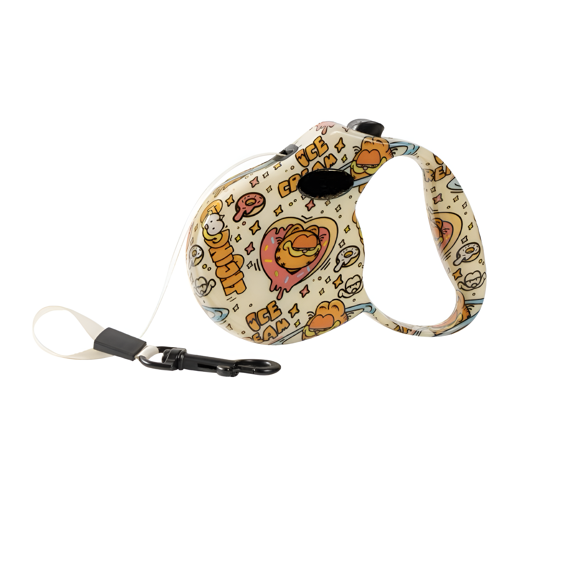 🍩 Cream Garfield Leash – Sweet, Silly & Stylish for Walkies! 🐶