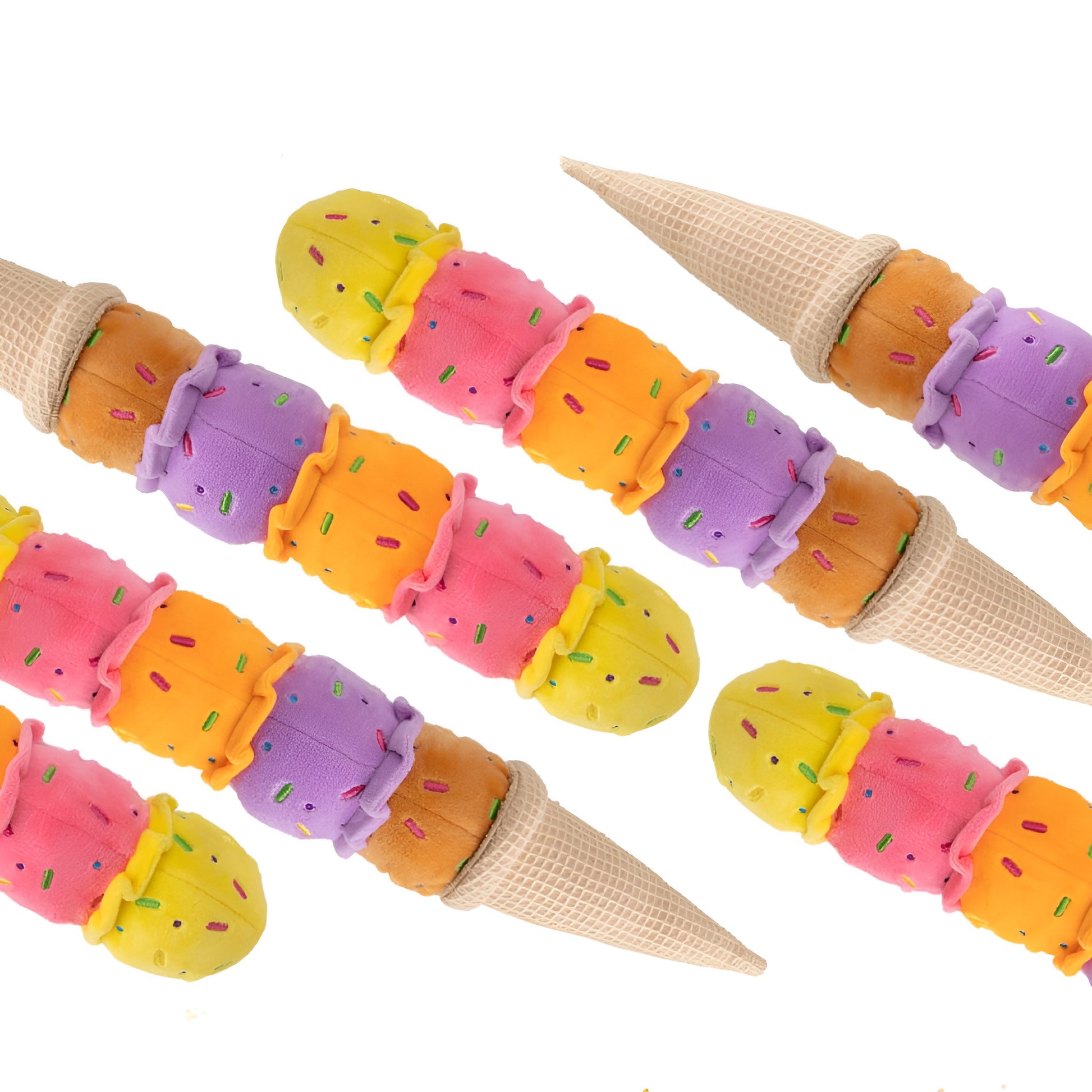 Ice Cream Plush Dog Toy – Colorful, Fun & Long-Lasting Play!