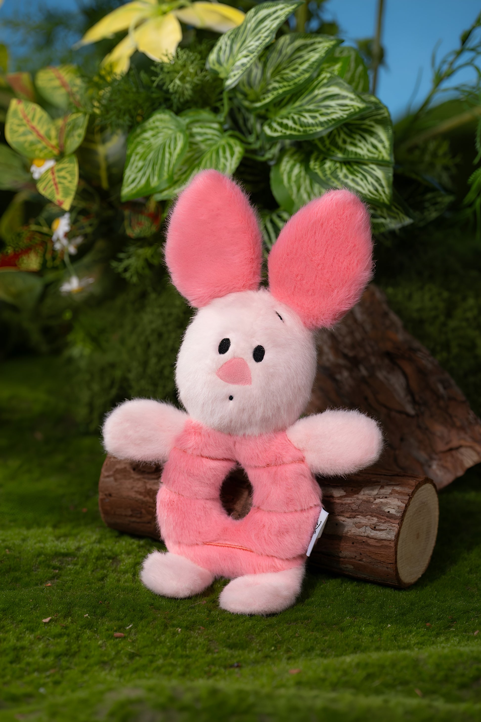 Piglet Ring Tug - Plush Chew Ring | Cute Squeaky Pull Toy for Dogs