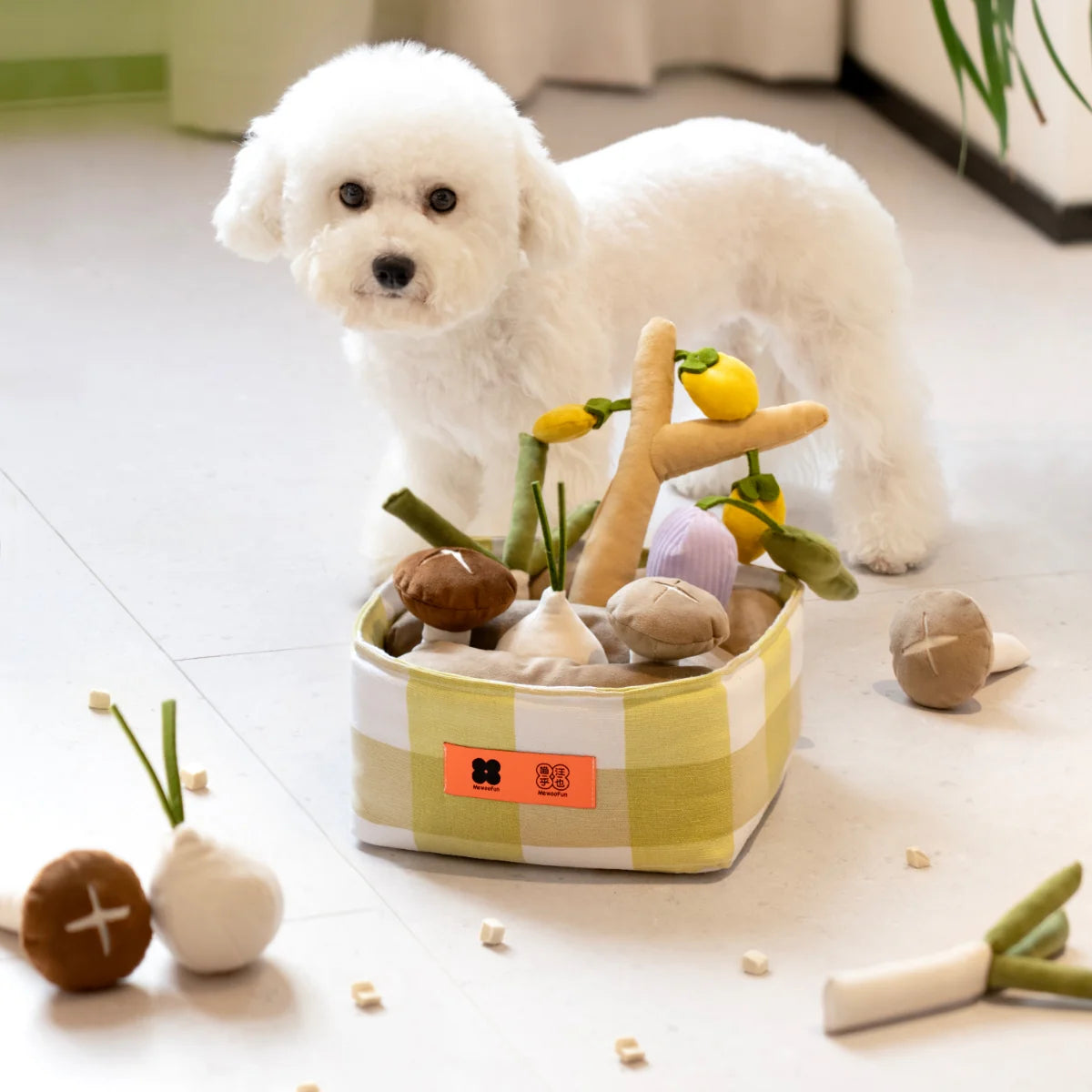 Vegetable Snuffle Toy Set β 6-in-1 Enrichment Basket for Dogs