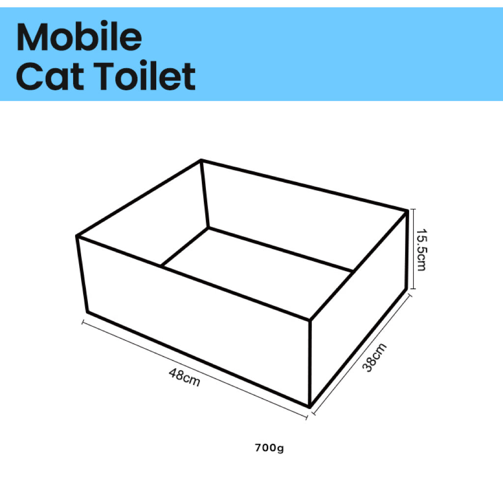 Portable Foldable Cat Litter Tray – Leak-Proof, Odor-Resistant & Travel-Friendly 🐾