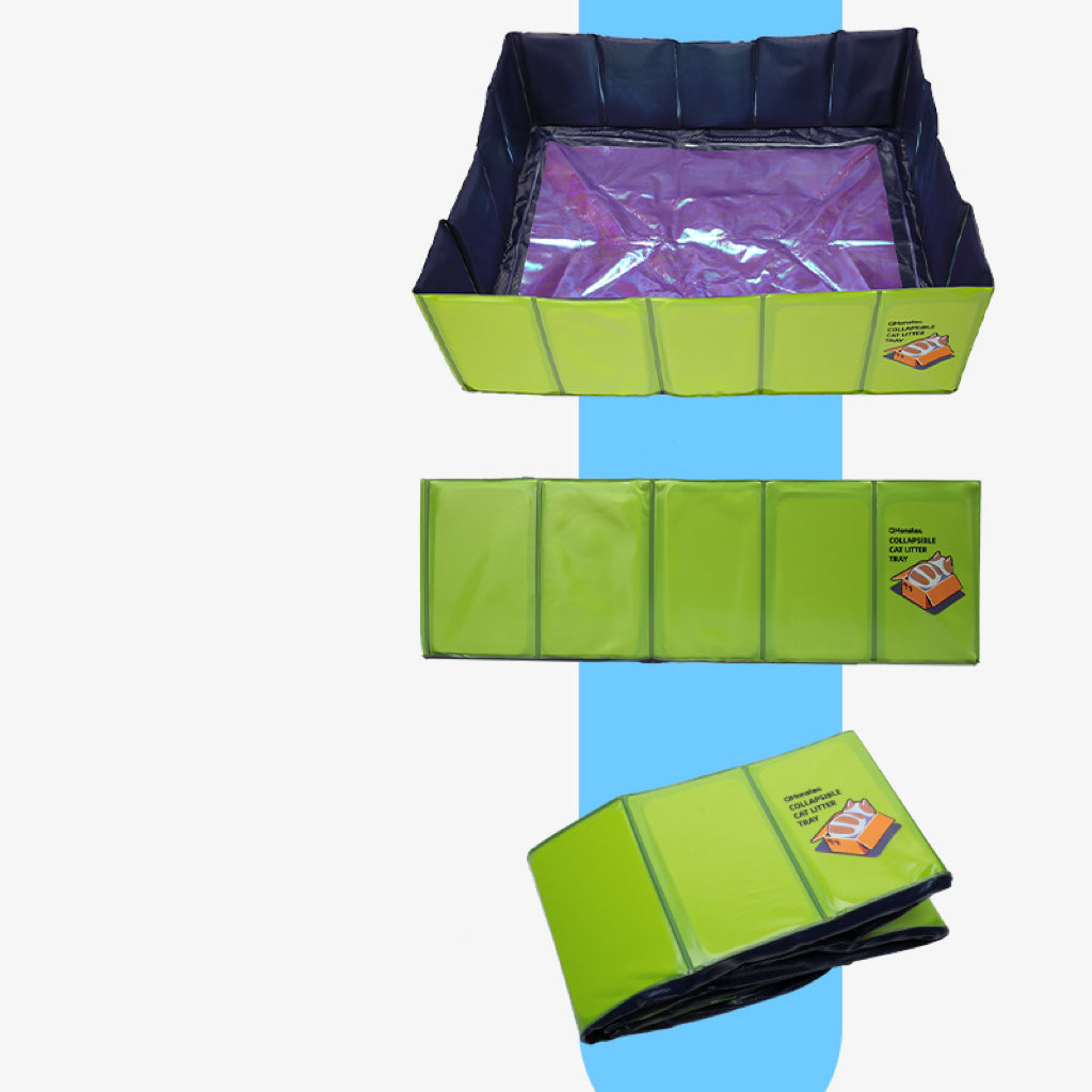 Portable Foldable Cat Litter Tray – Leak-Proof, Odor-Resistant & Travel-Friendly 🐾