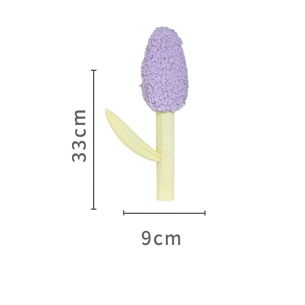 💜 Lavender Plush Dog Toy – Gentle Bell Sound for Engaging Playtime! 🐾