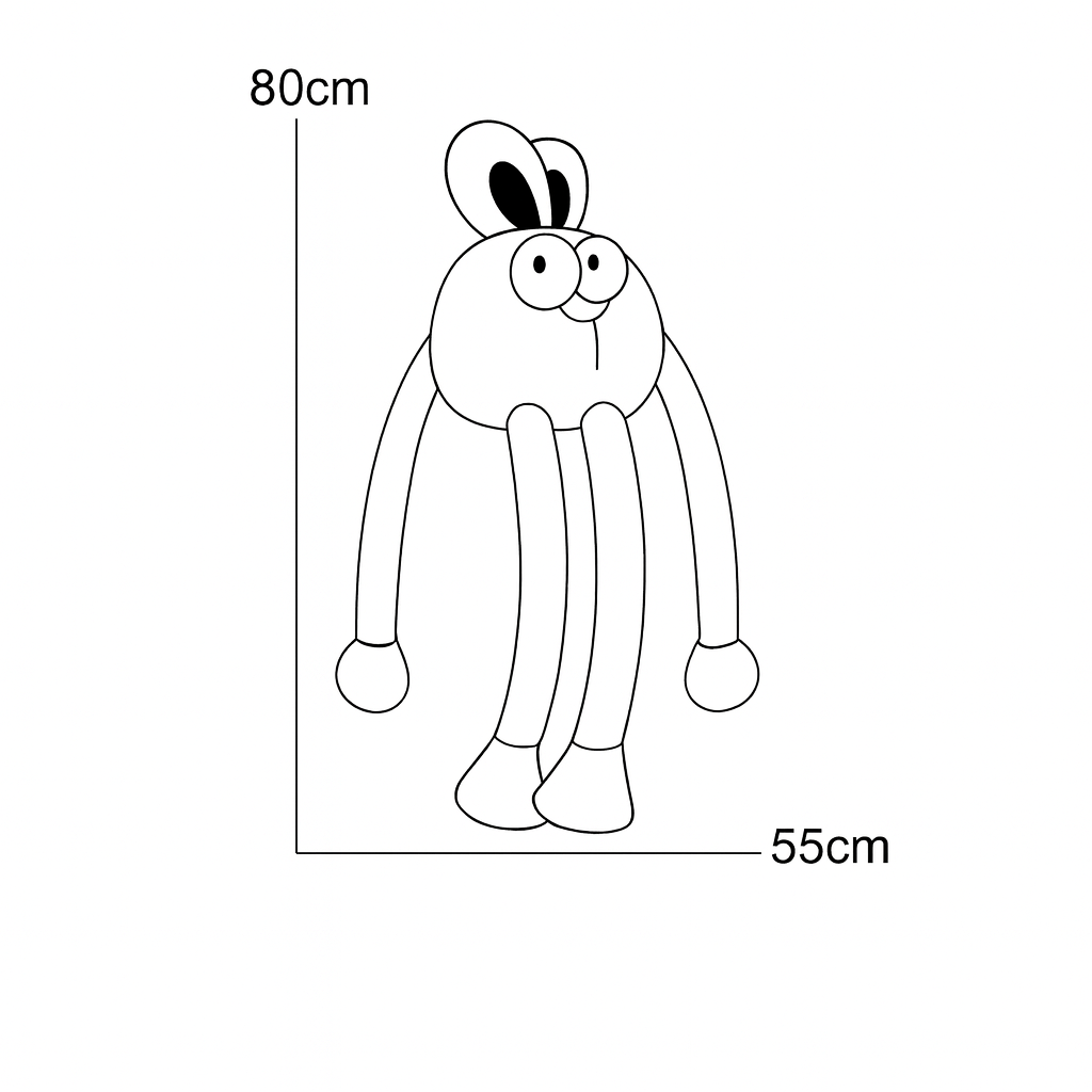 Bunny Plush Dog Toy – Extra-Long, Squeaky & Fun - Monster Collection