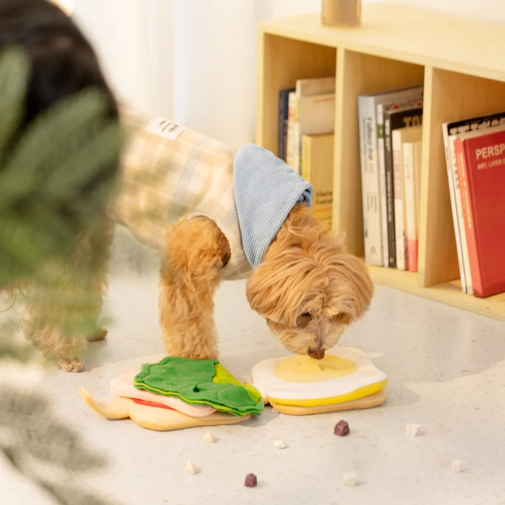 Sandwich Snuffle Toy – Multi-Layer Treat Puzzle for Dogs
