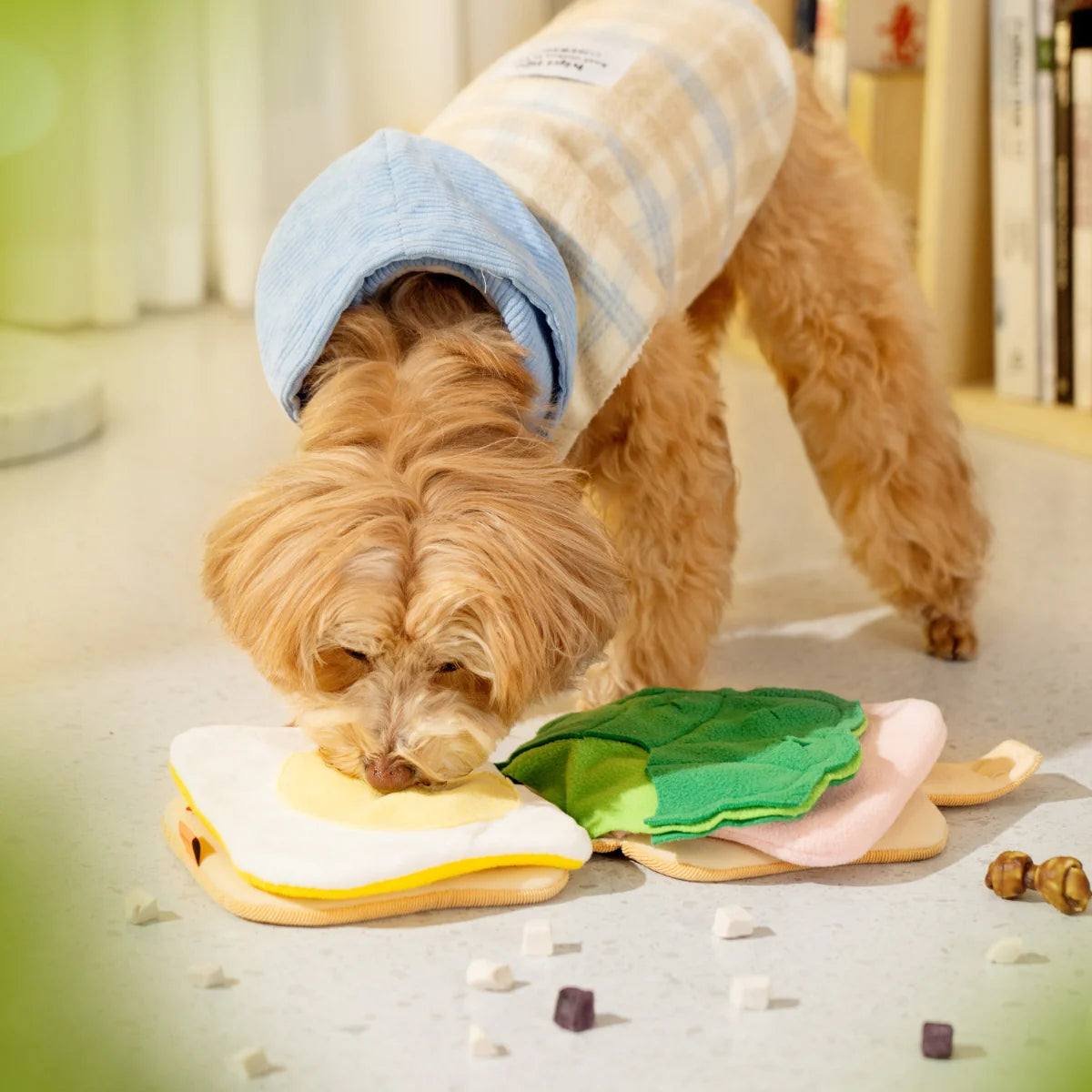 Sandwich Snuffle Toy – Multi-Layer Treat Puzzle for Dogs