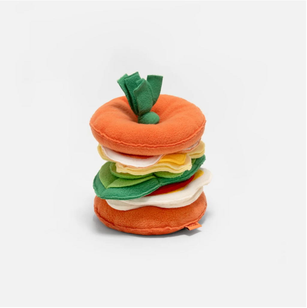 Burger Snuffle Toy – Multi-Layer Puzzle for Smart Dogs