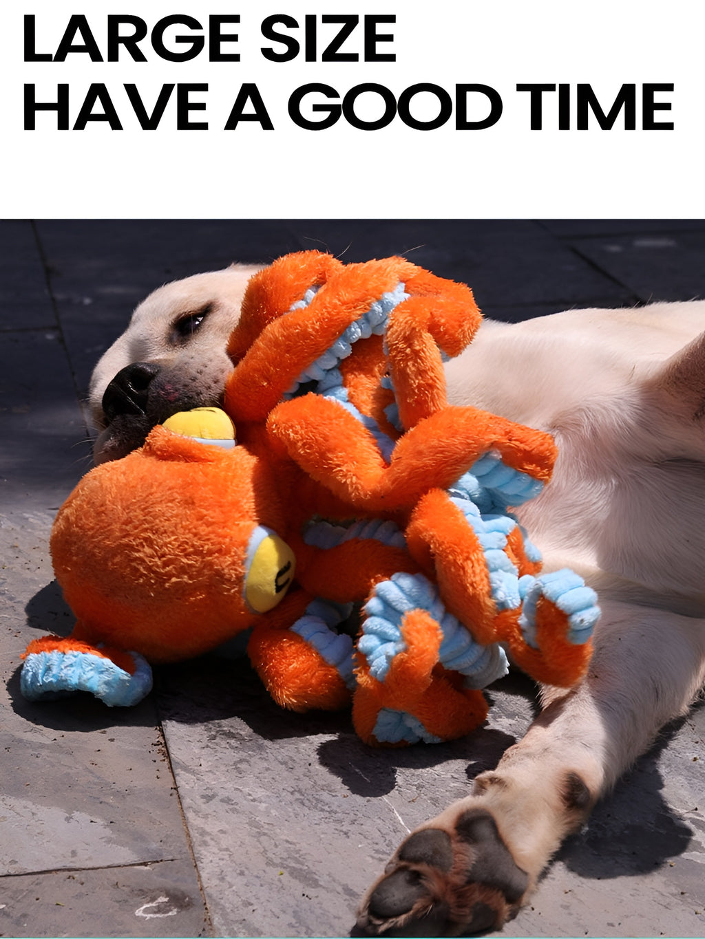 Octopus Plush Dog Toy – Squeaky Head &amp; Elastic-Band Legs for Interactive Fun!