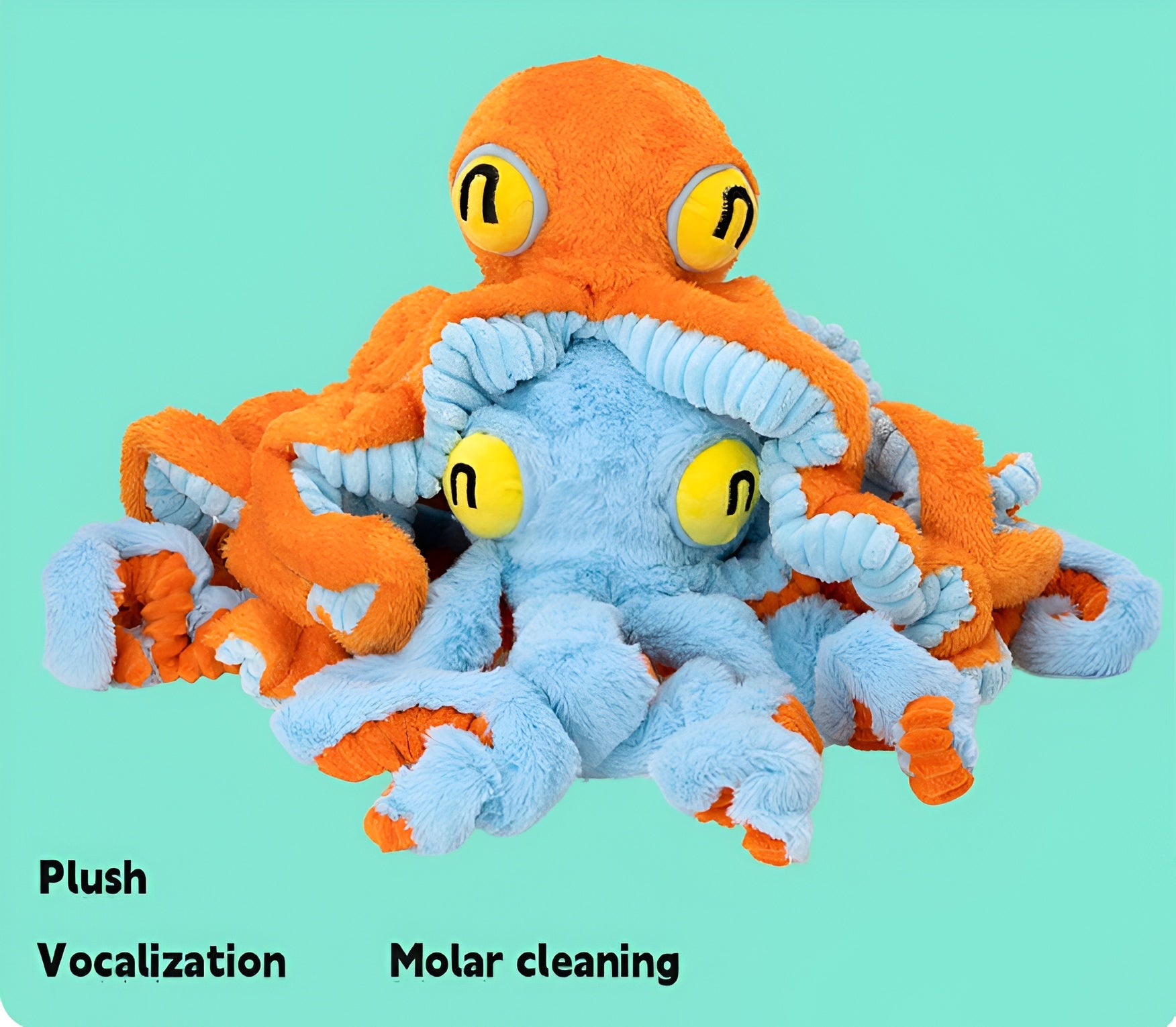 Octopus Plush Dog Toy – Squeaky Head &amp; Elastic-Band Legs for Interactive Fun!
