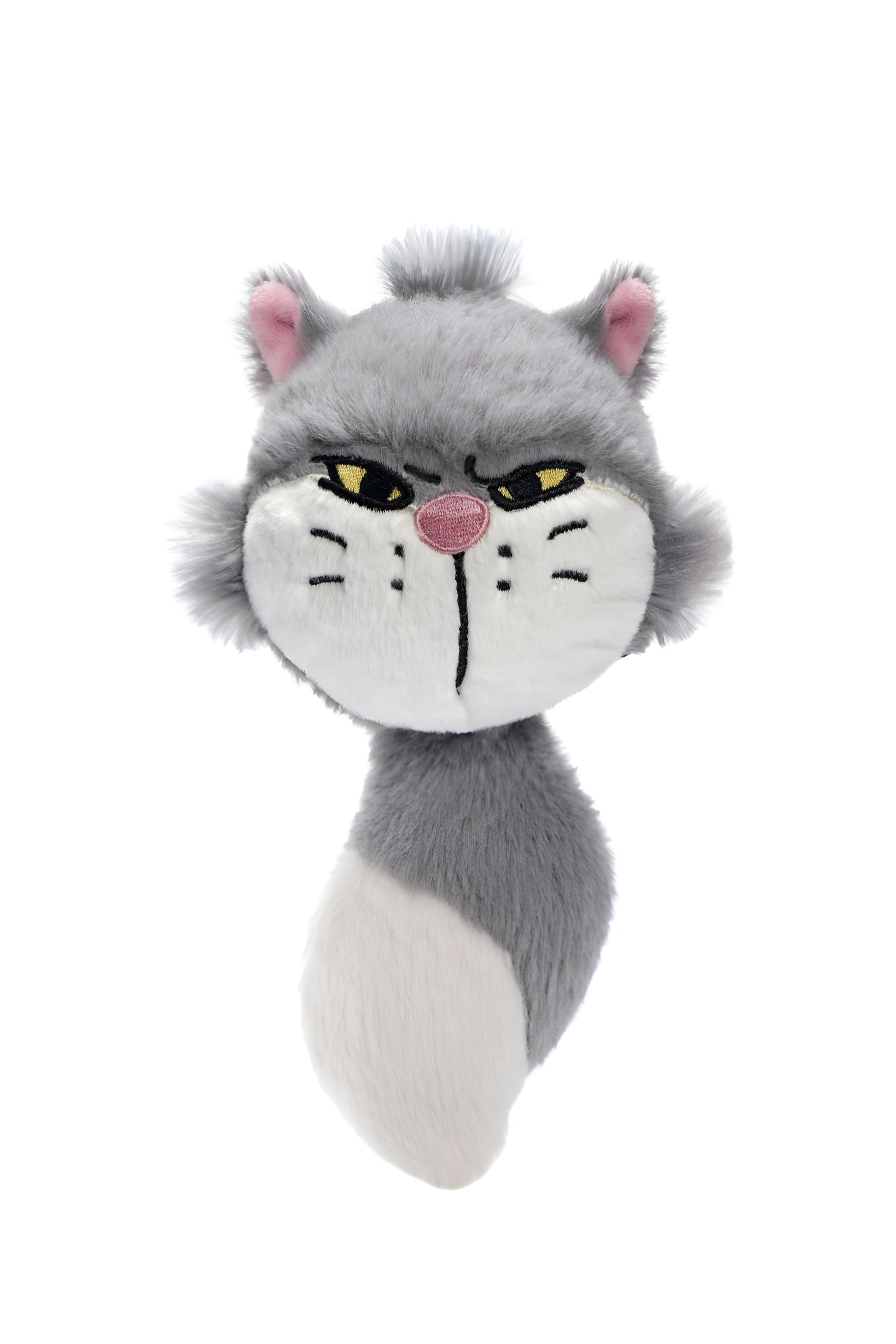 Tough Grey Cat Plush Toy