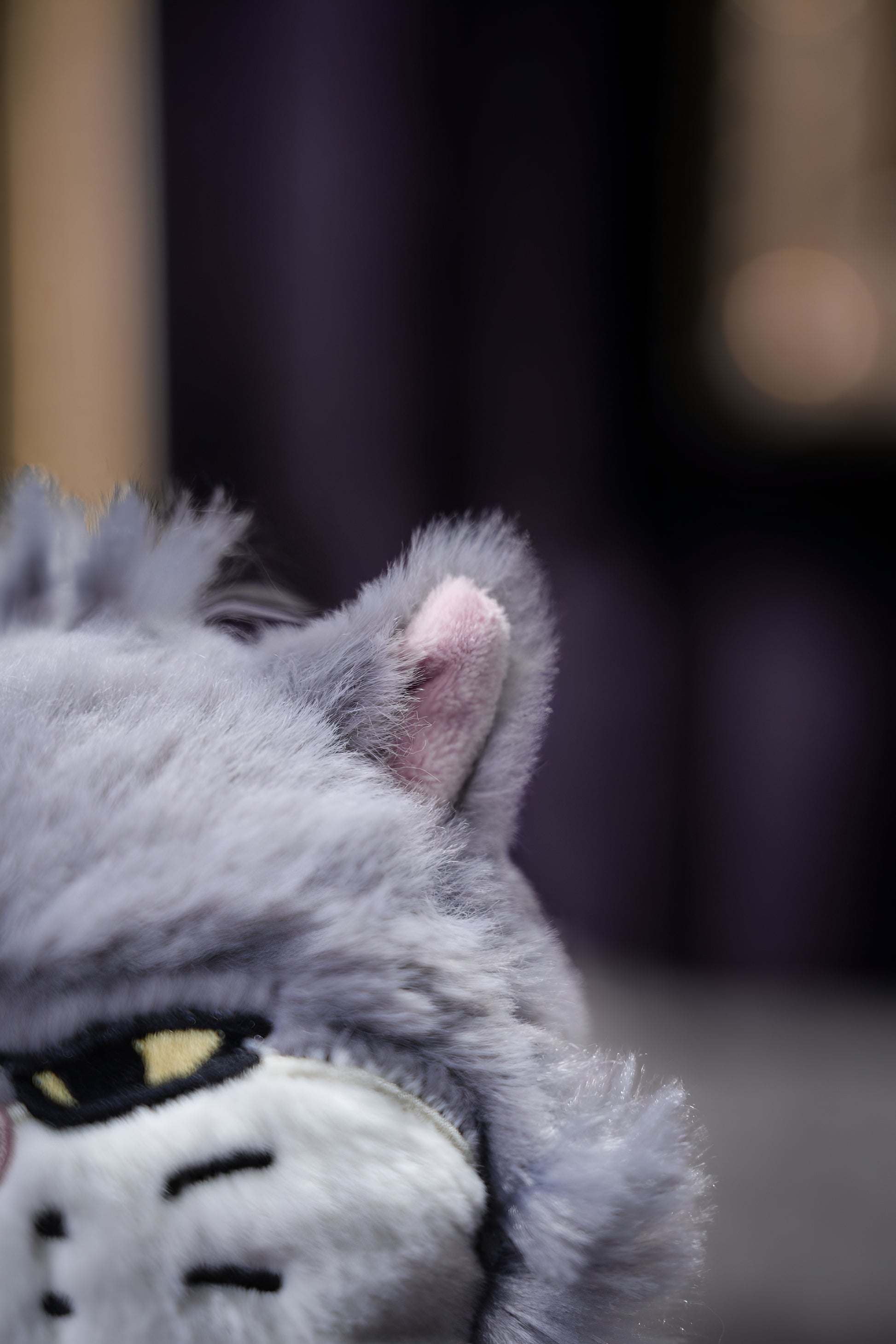 Tough Grey Cat Plush Toy