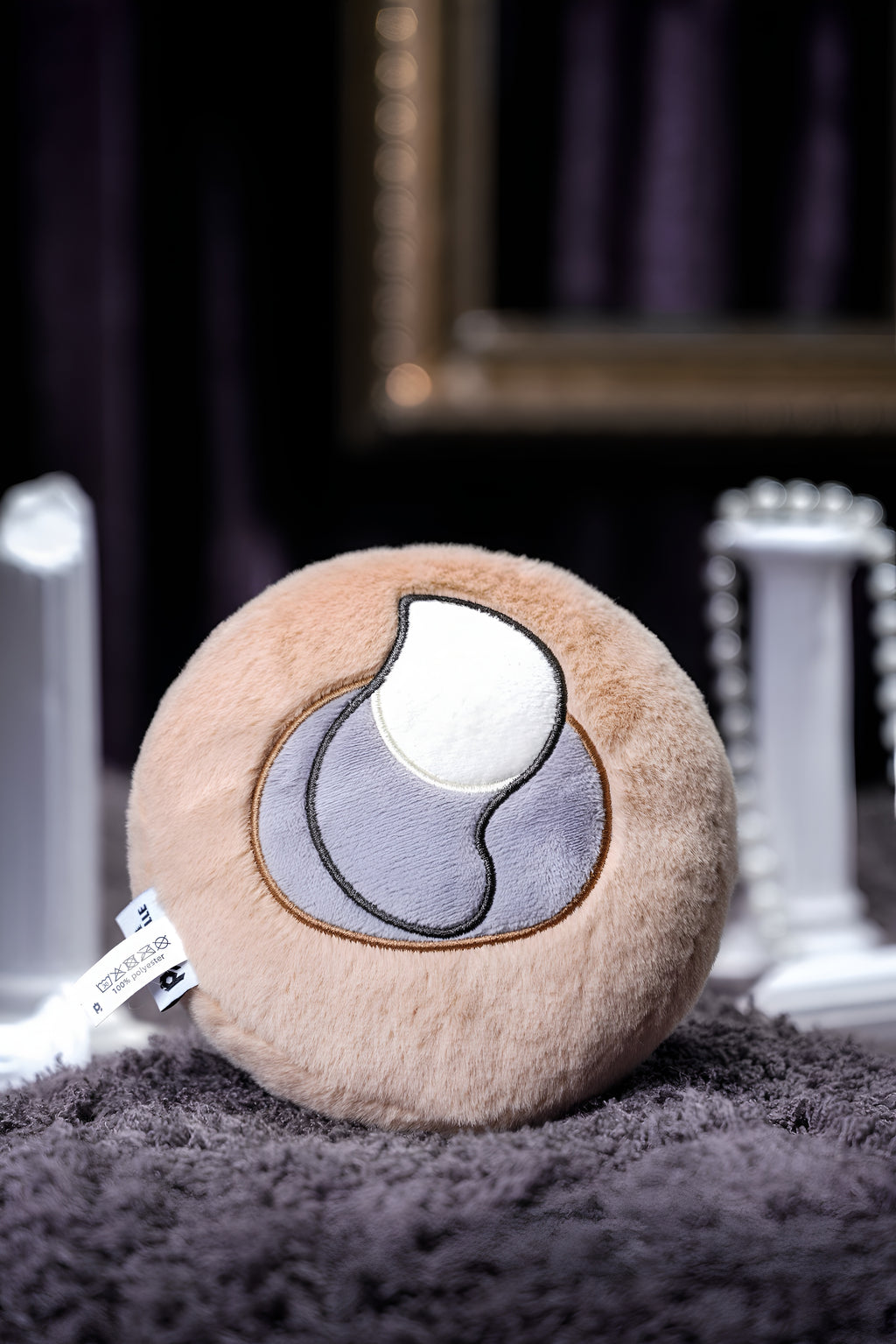 Grey Cat Donut Plush Toy