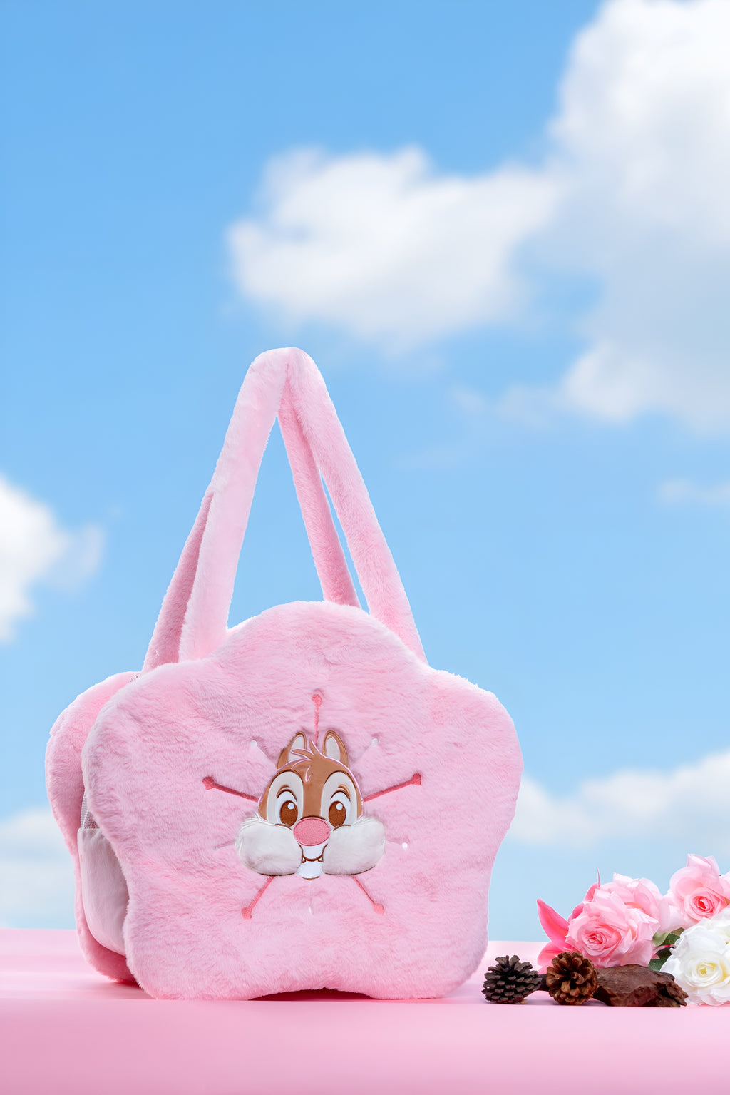 Pink Chip Plush Pet Carrier Bag