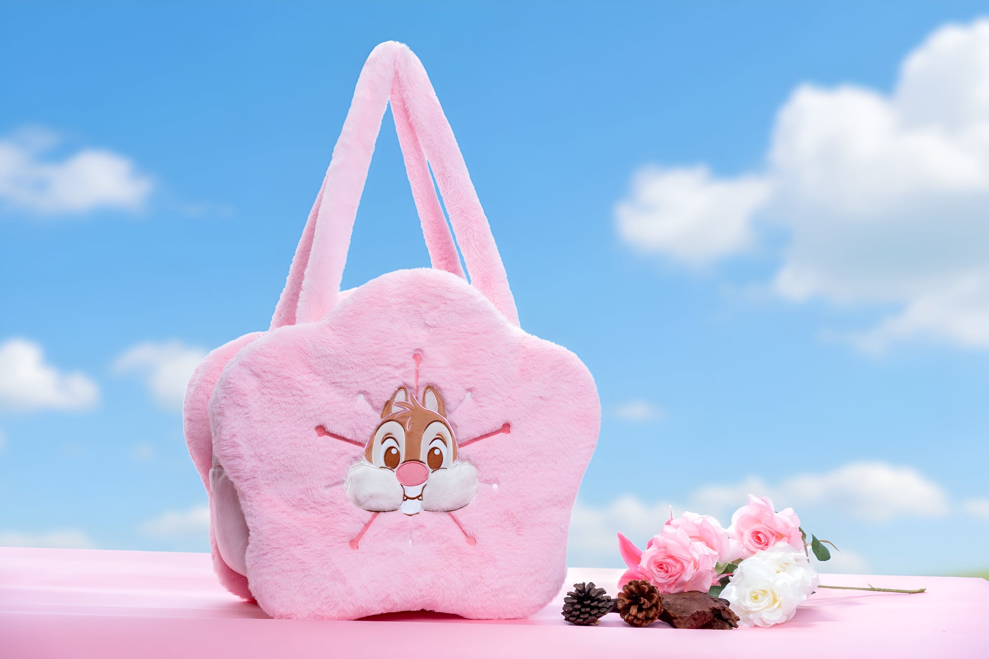 Pink Chip Plush Pet Carrier Bag