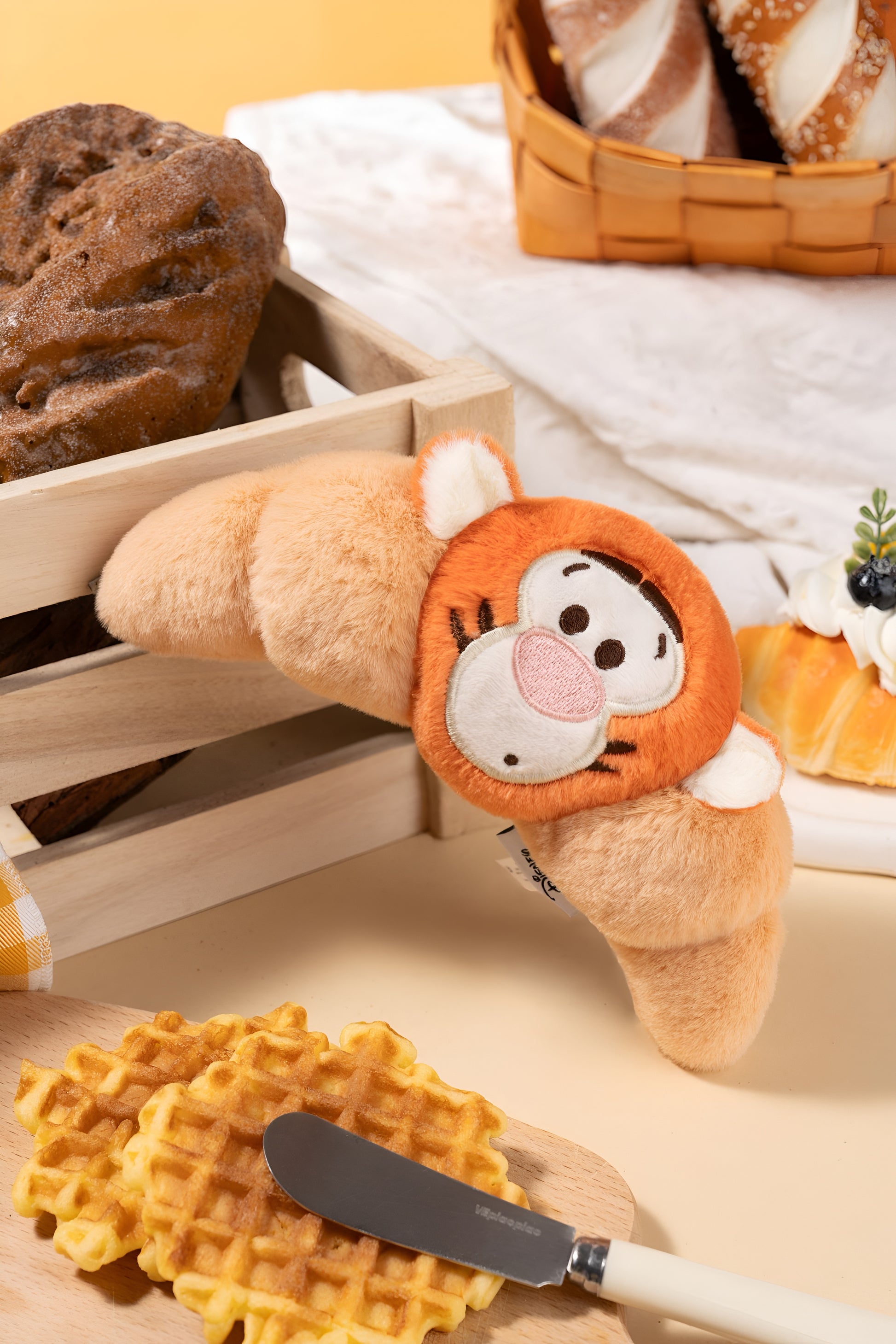 🧡 Tigger Croissant Plush Toy – Soft, Bouncy & Full of Fun! 🥐