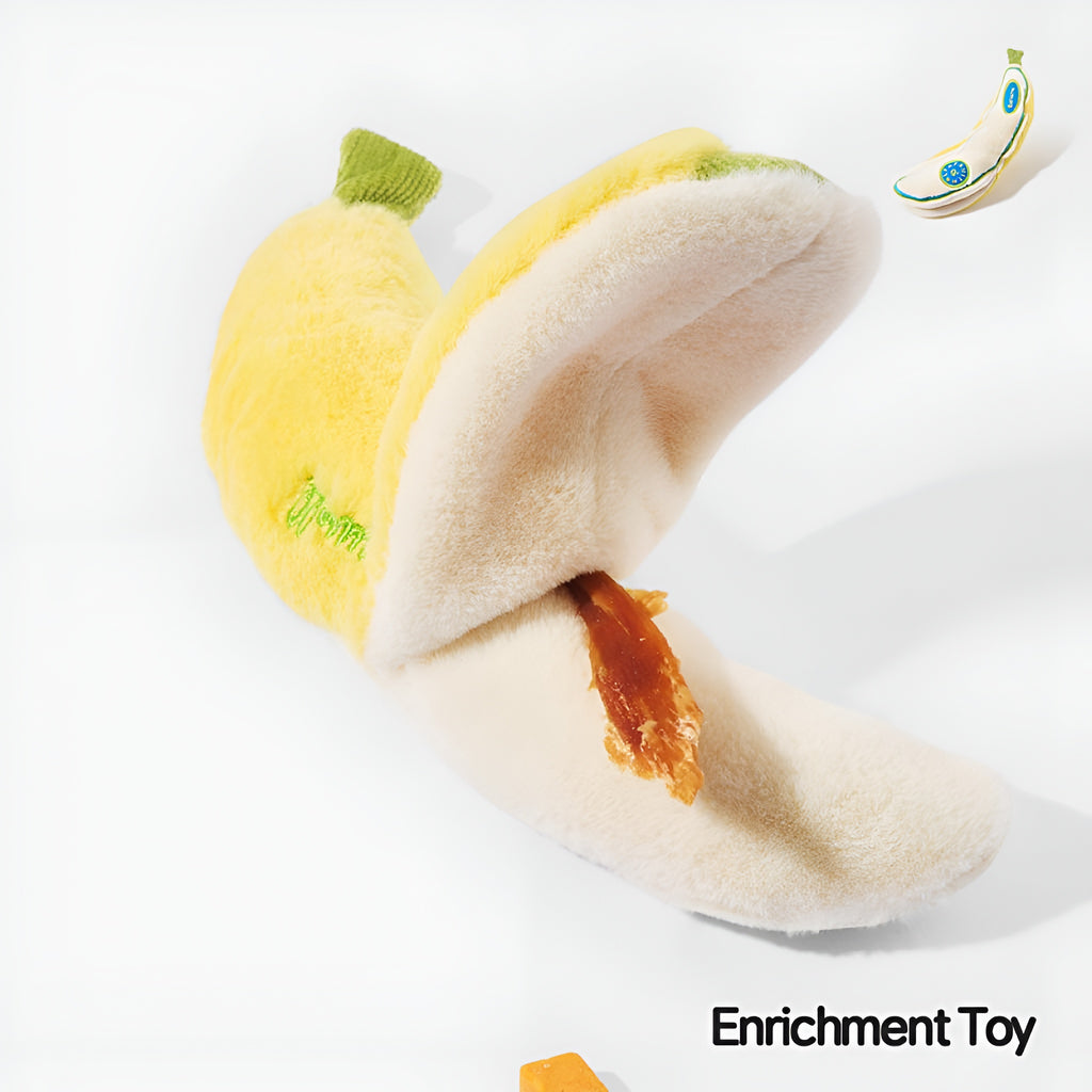 🍌 Banana Enrichment Toy – Peel, Sniff & Play with a Smile! 🐾
