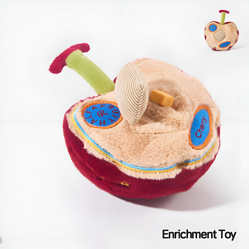 🍒 Cherry Enrichment Toy – Sweet, Soft & Full of Surprise! 🐾