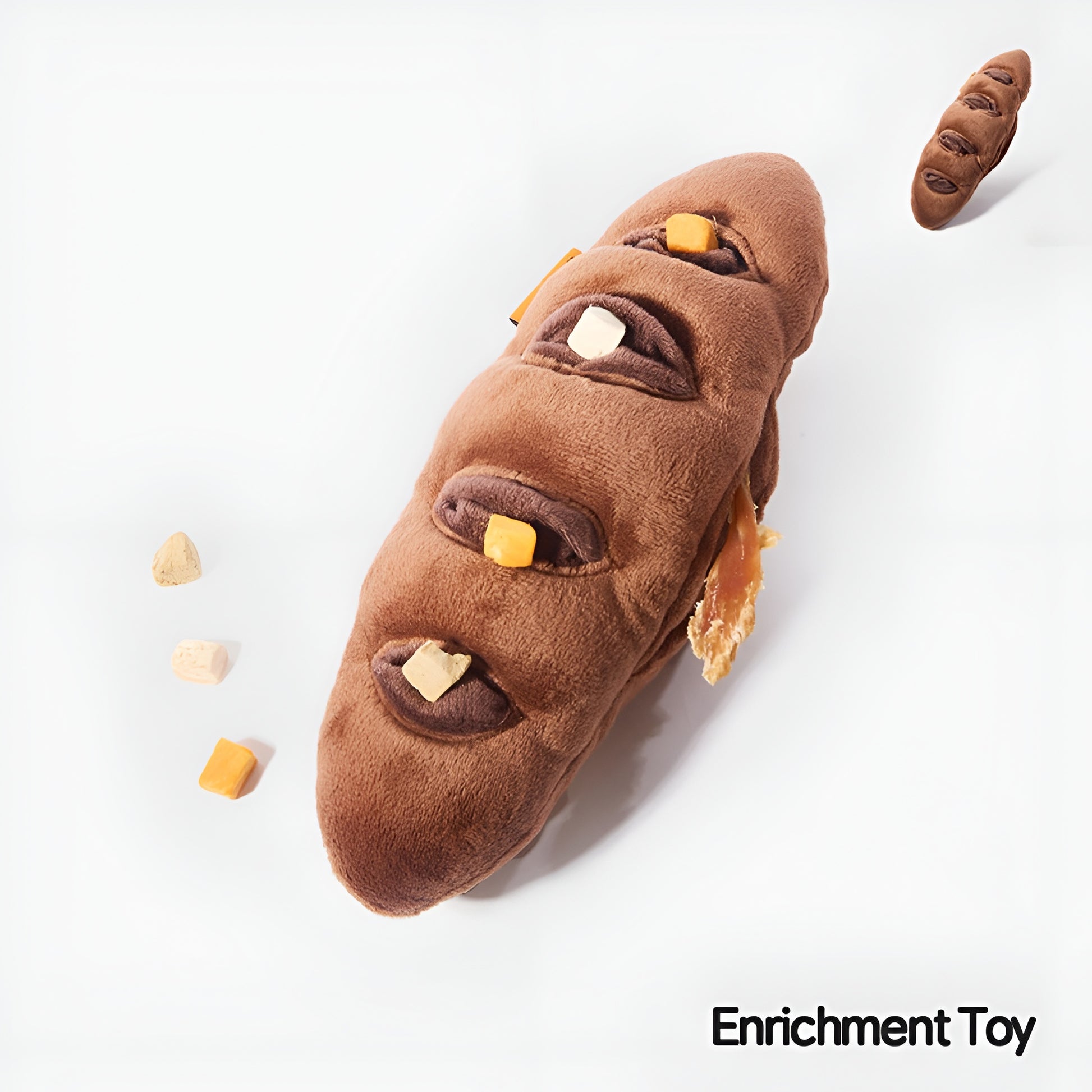 🥖 Baguette Enrichment Toy – Soft, Crinkly & Full of Surprise! 🐾