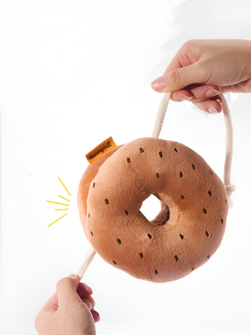 🥯 Bagel Enrichment Toy – Tug, Toss & Treat-Filled Fun! 🐾