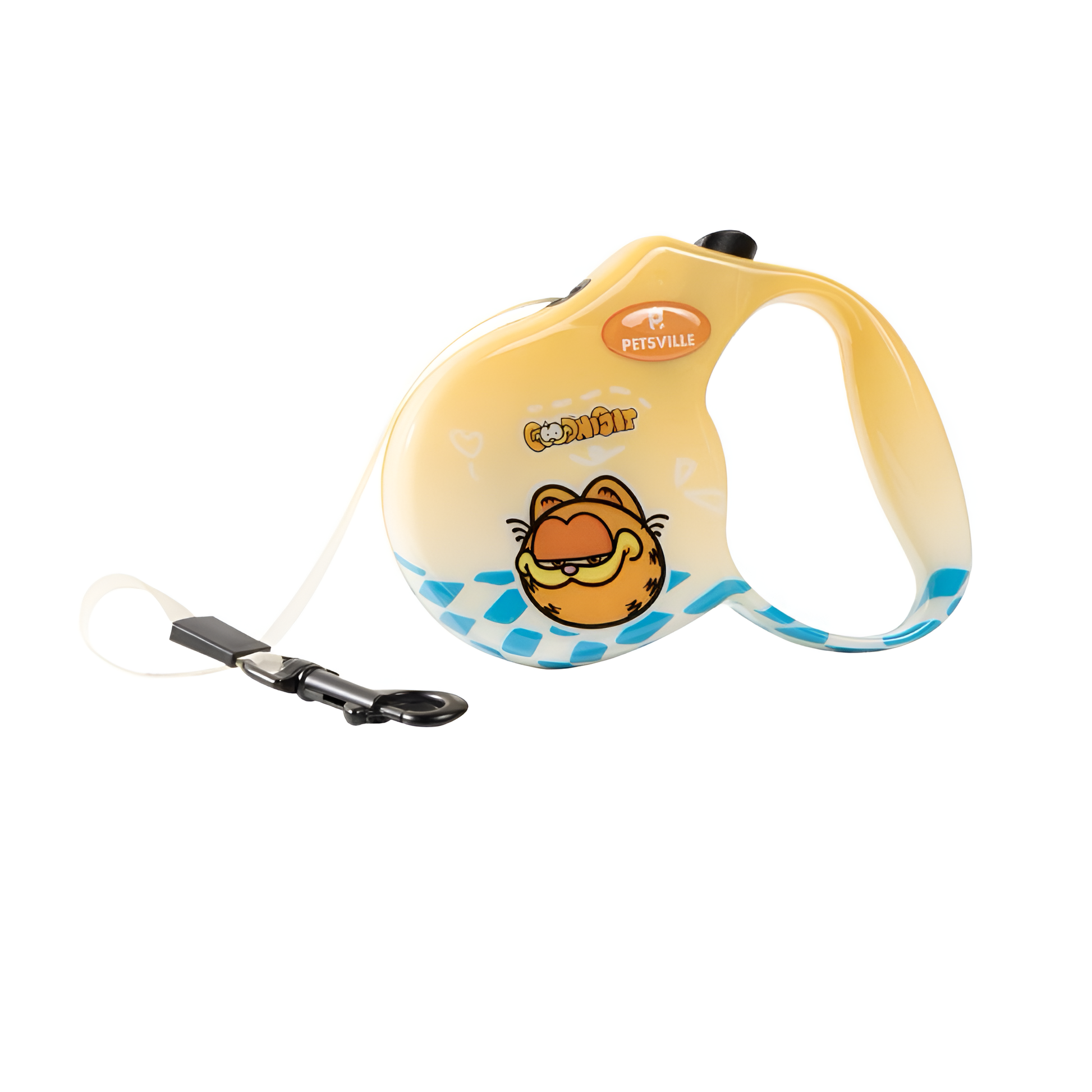 🌞 Yellow Garfield Retractable Leash – Bright, Bold &amp; Built for Walkies! 🐾