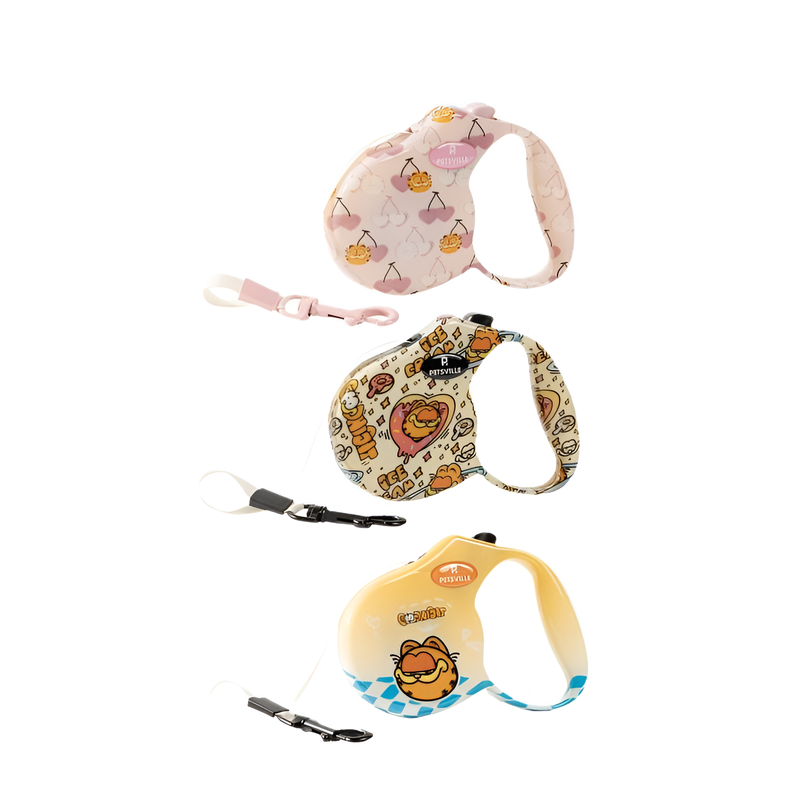 🍩 Cream Garfield Leash – Sweet, Silly &amp; Stylish for Walkies! 🐶