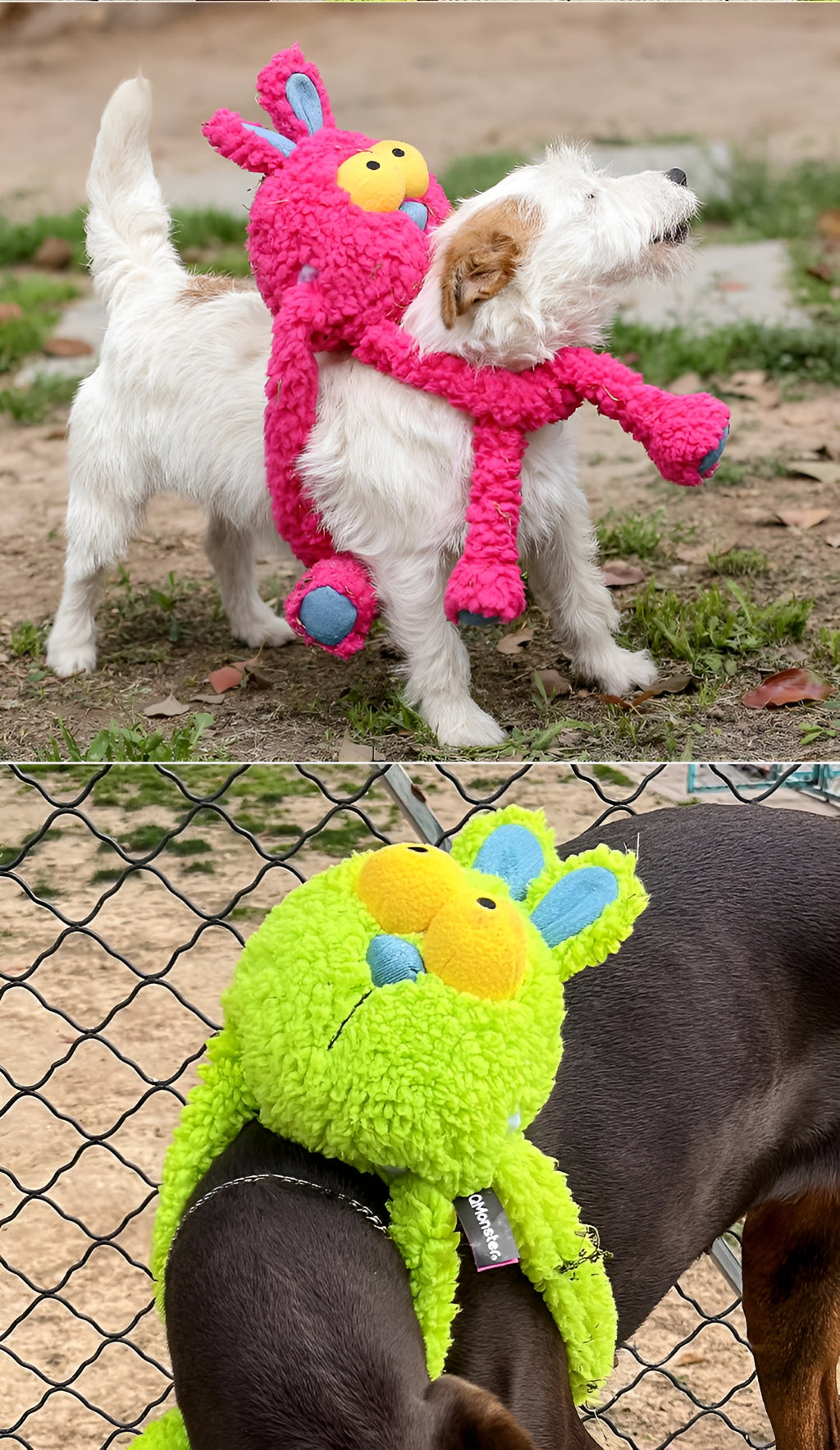 Bunny Plush Dog Toy – Extra-Long, Squeaky & Fun - Monster Collection