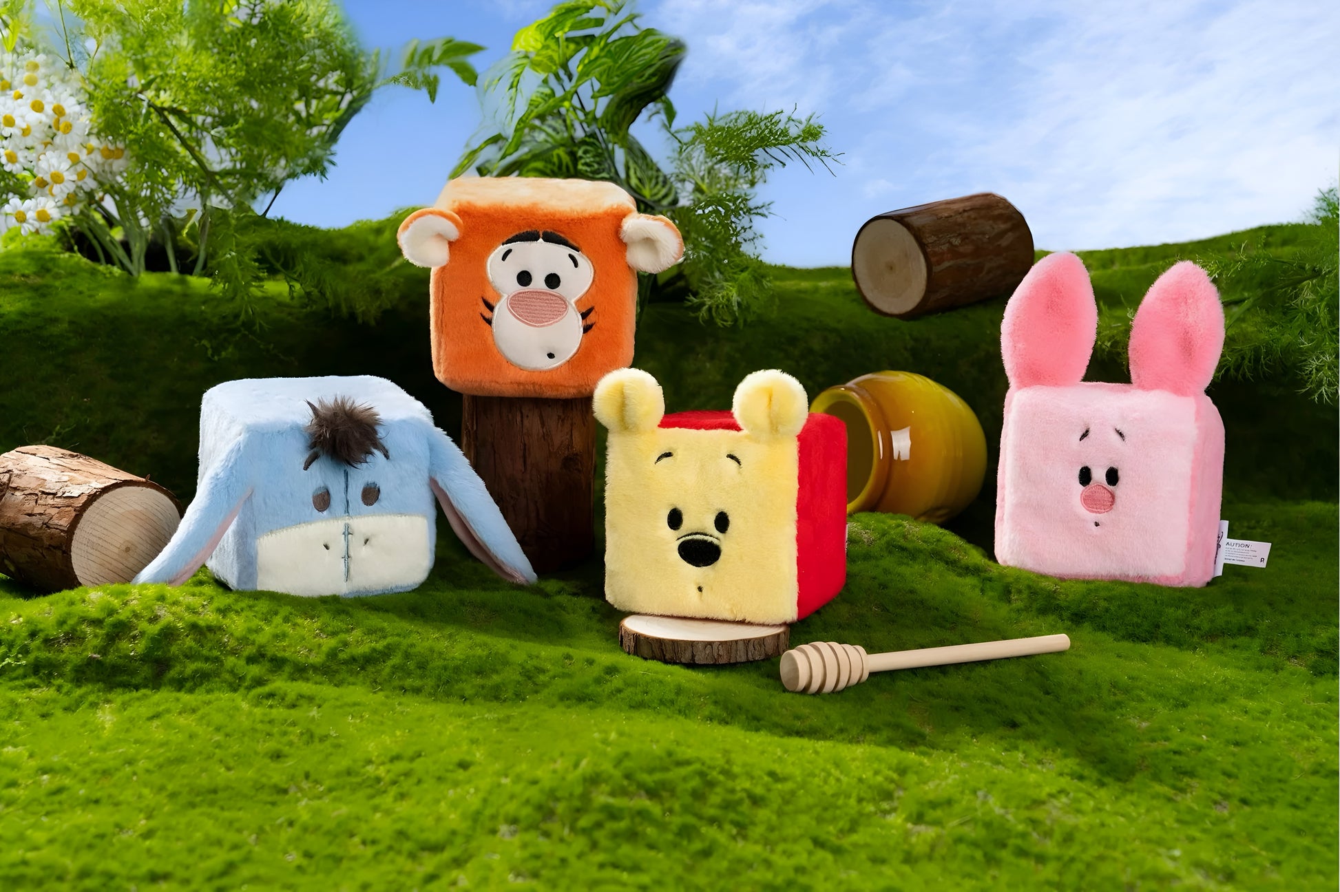 Winnie the Pooh Brick – Plush Dog Toy with Crinkle Paper