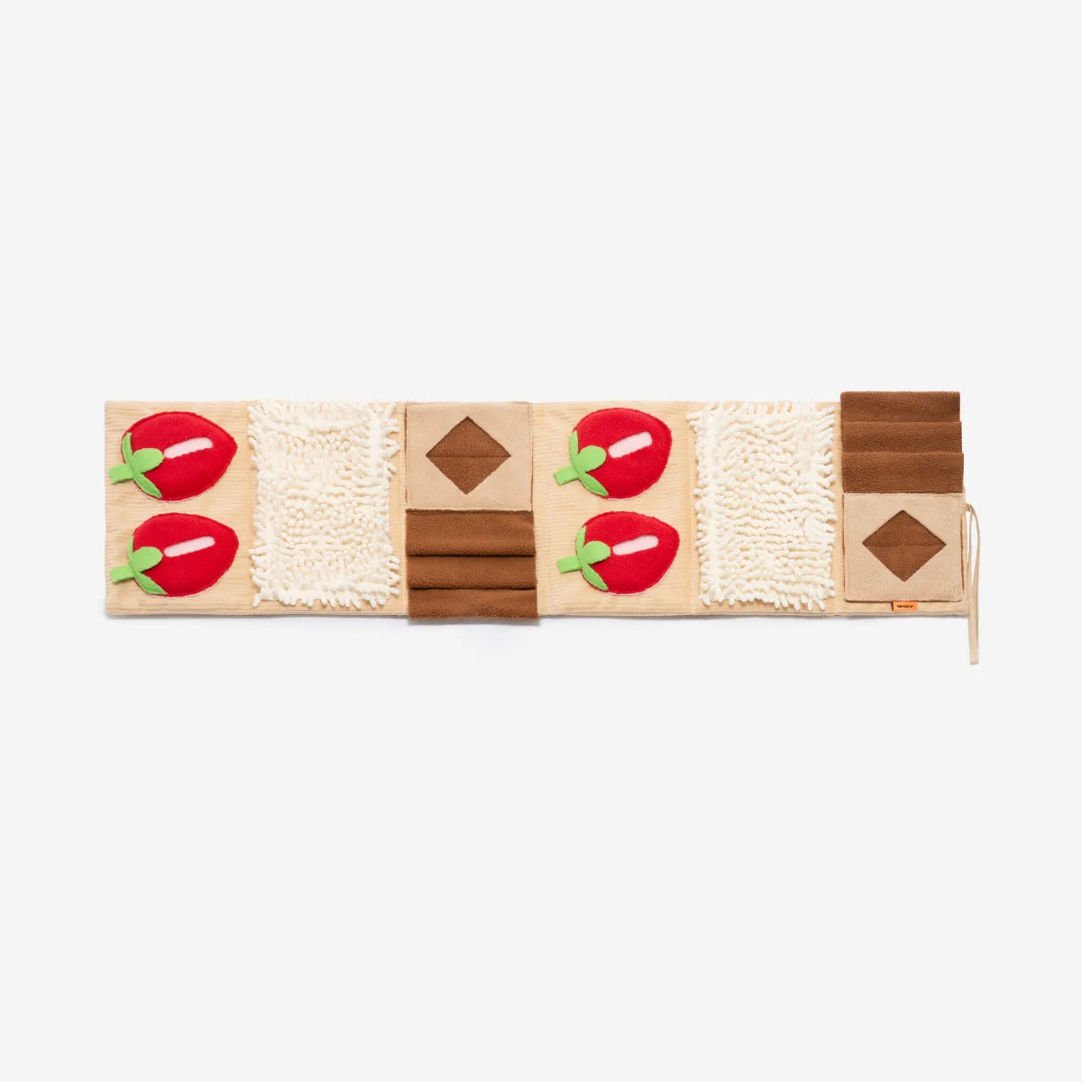 Strawberry Roll-Up Snuffle Mat – Multi-Zone Enrichment Toy