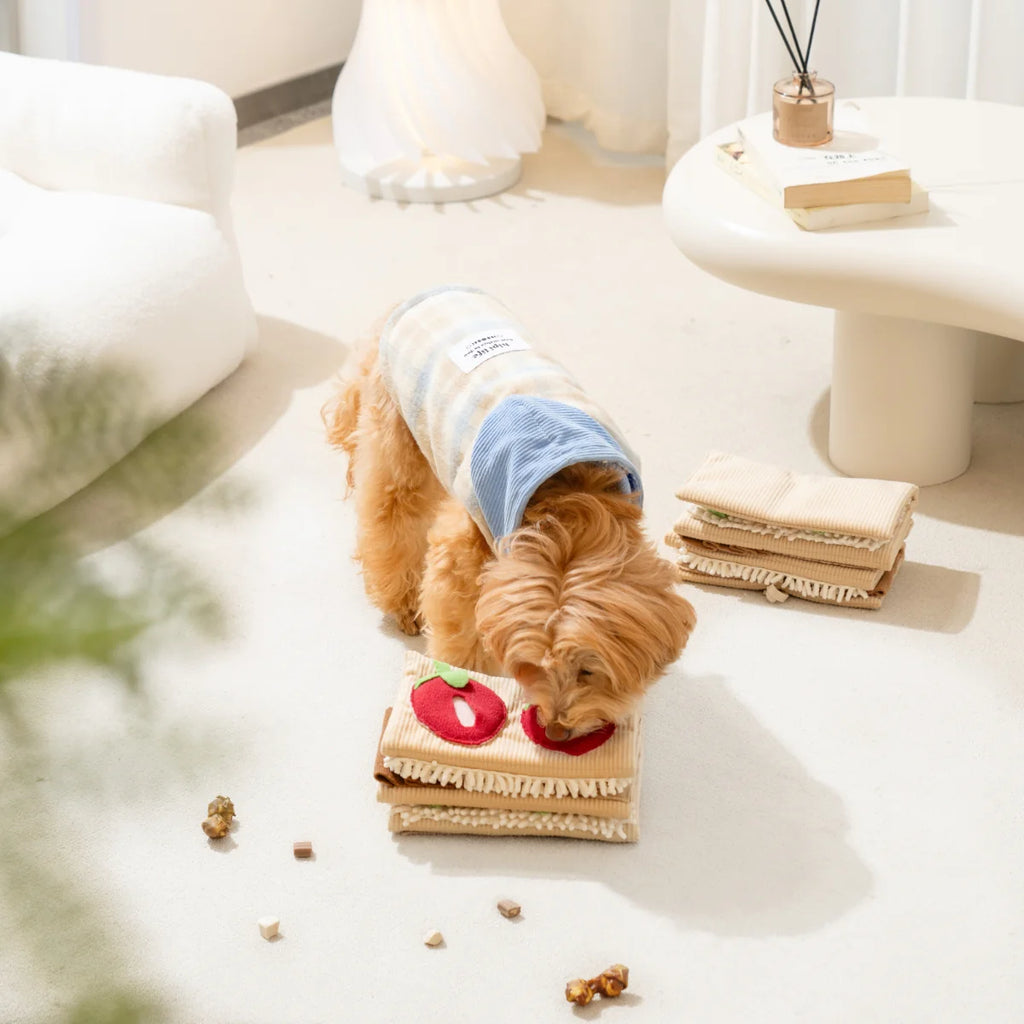 Strawberry Roll-Up Snuffle Mat – Multi-Zone Enrichment Toy